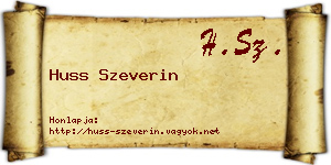 Huss Szeverin névjegykártya